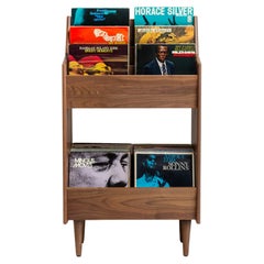 2 Bay Luxe Record Stand en noyer naturel