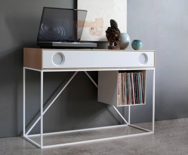 Stereo Console Table With Turntable Package And Lp Storage For Modern Stereo Console Table With Turntable Package And Lp Storage For