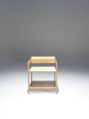 Waka Waka Contemporary Wood Cylinder Back Accent Armchair