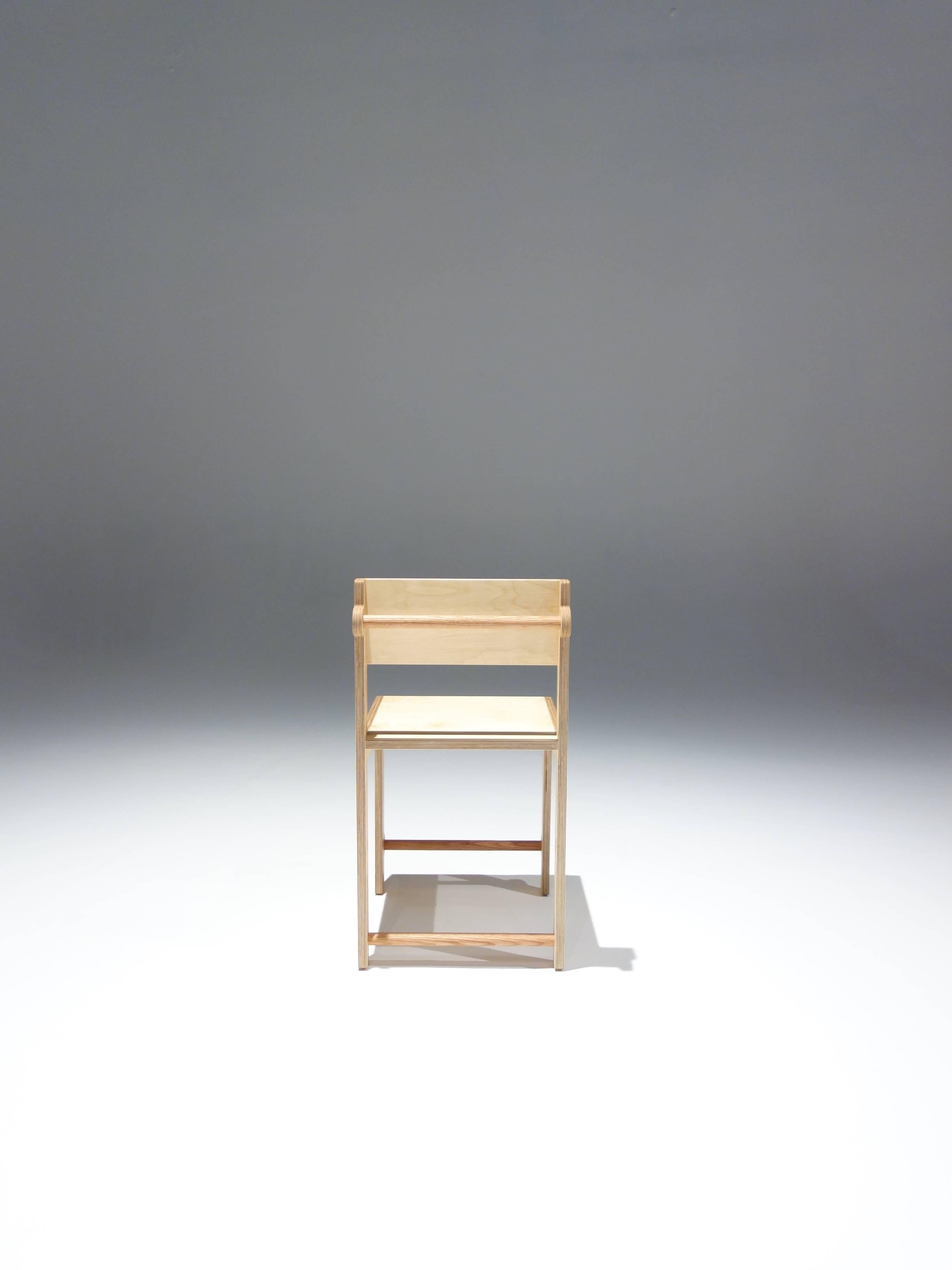 wooden straight back chair