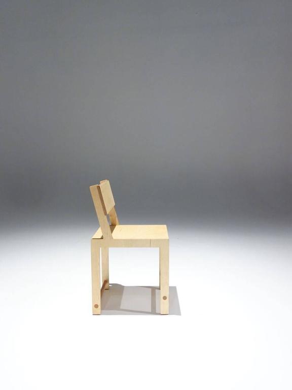 Waka Waka Contemporary Leaning Back Wood Dining Chair For Sale at 1stDibs