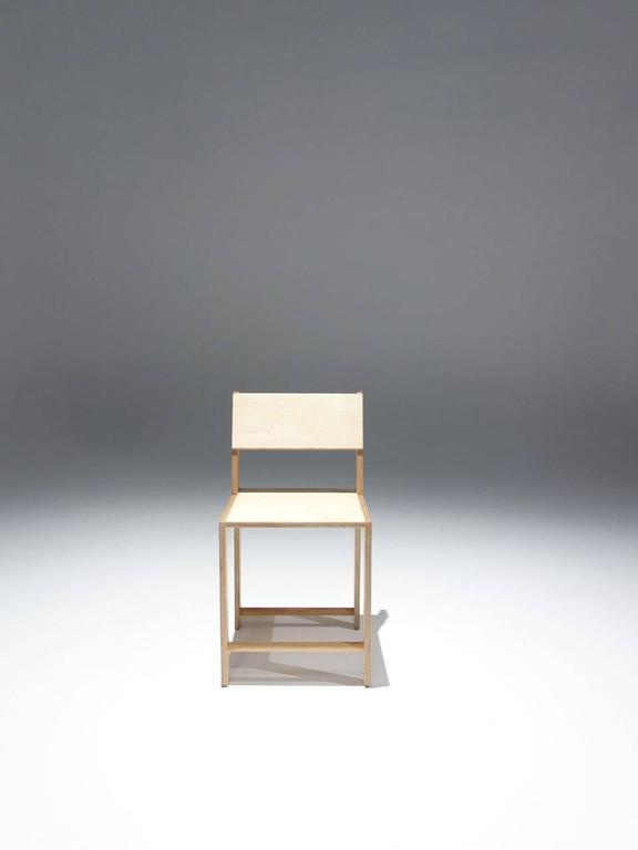 Waka Waka Contemporary Leaning Back Wood Dining Chair For Sale at 1stDibs