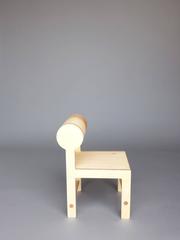 Waka Waka Contemporary Cylinder Back Wood Mini Accent Chair