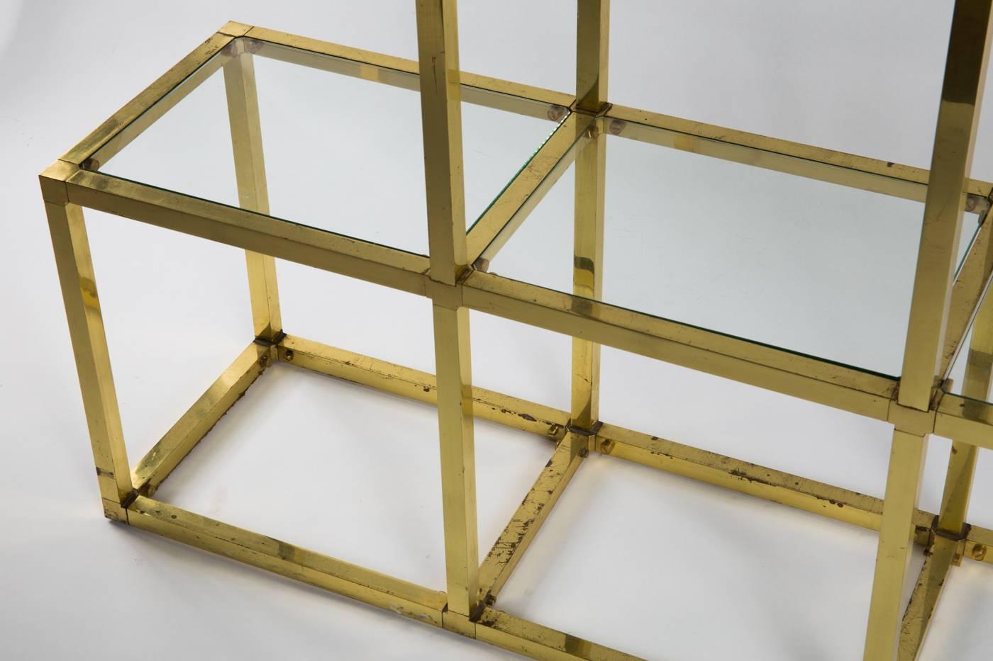 brass glass shelf