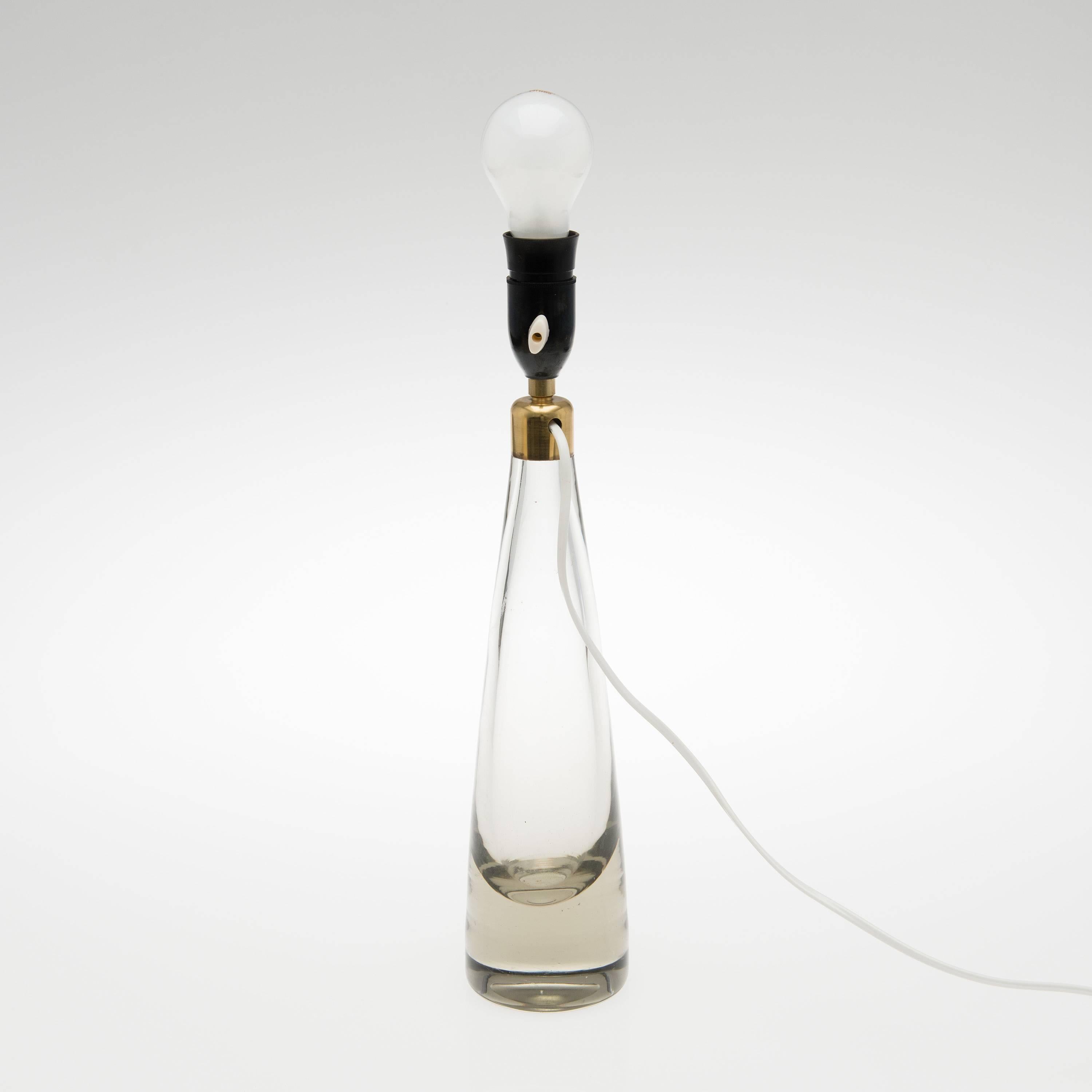 Scandinavian Modern Mid-20th Century Lisa Johansson-Pape Glass Table Lamp by Finish Orno