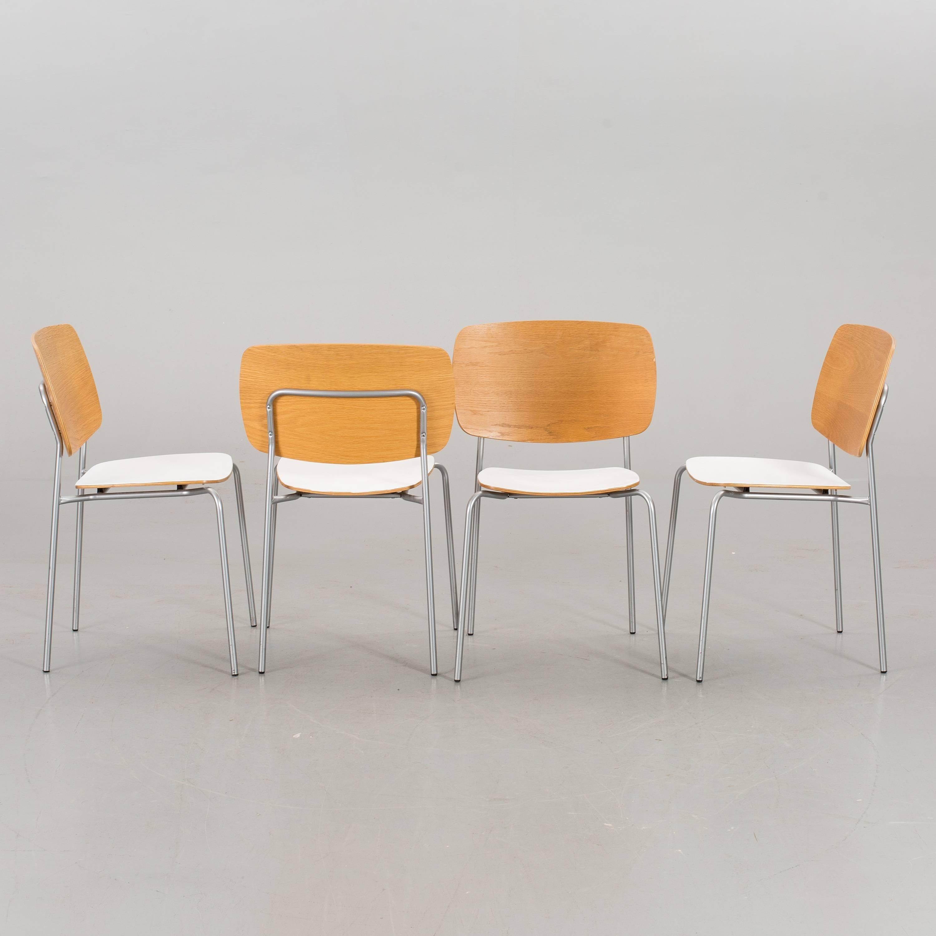 Swedish Set of Six Scandinavian Modern Chairs by Jonas Lindvall for Skandiform