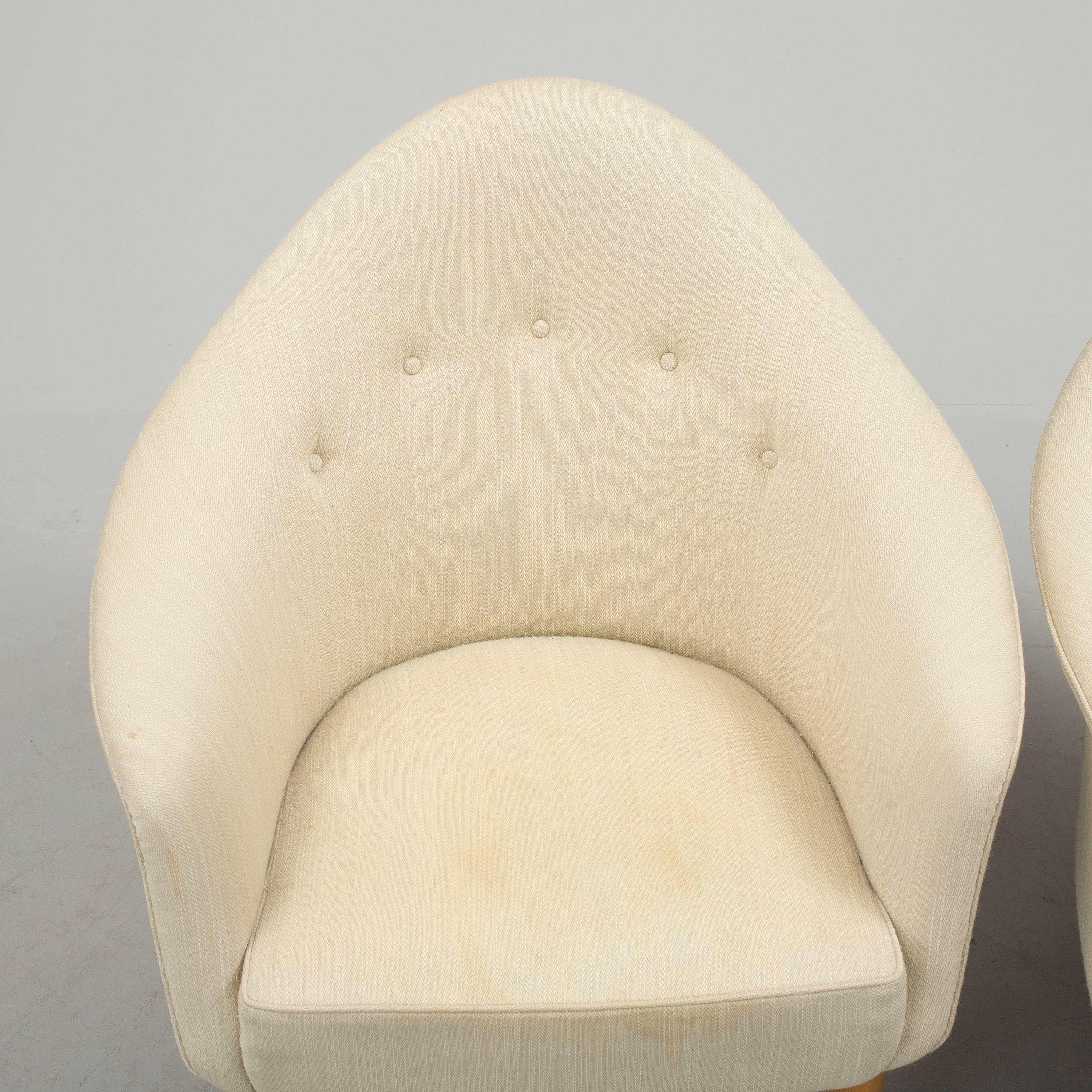 Kerstin Hörlin Holmquist Pair of Little Adam Lounge Chairs In Good Condition In Madrid, ES