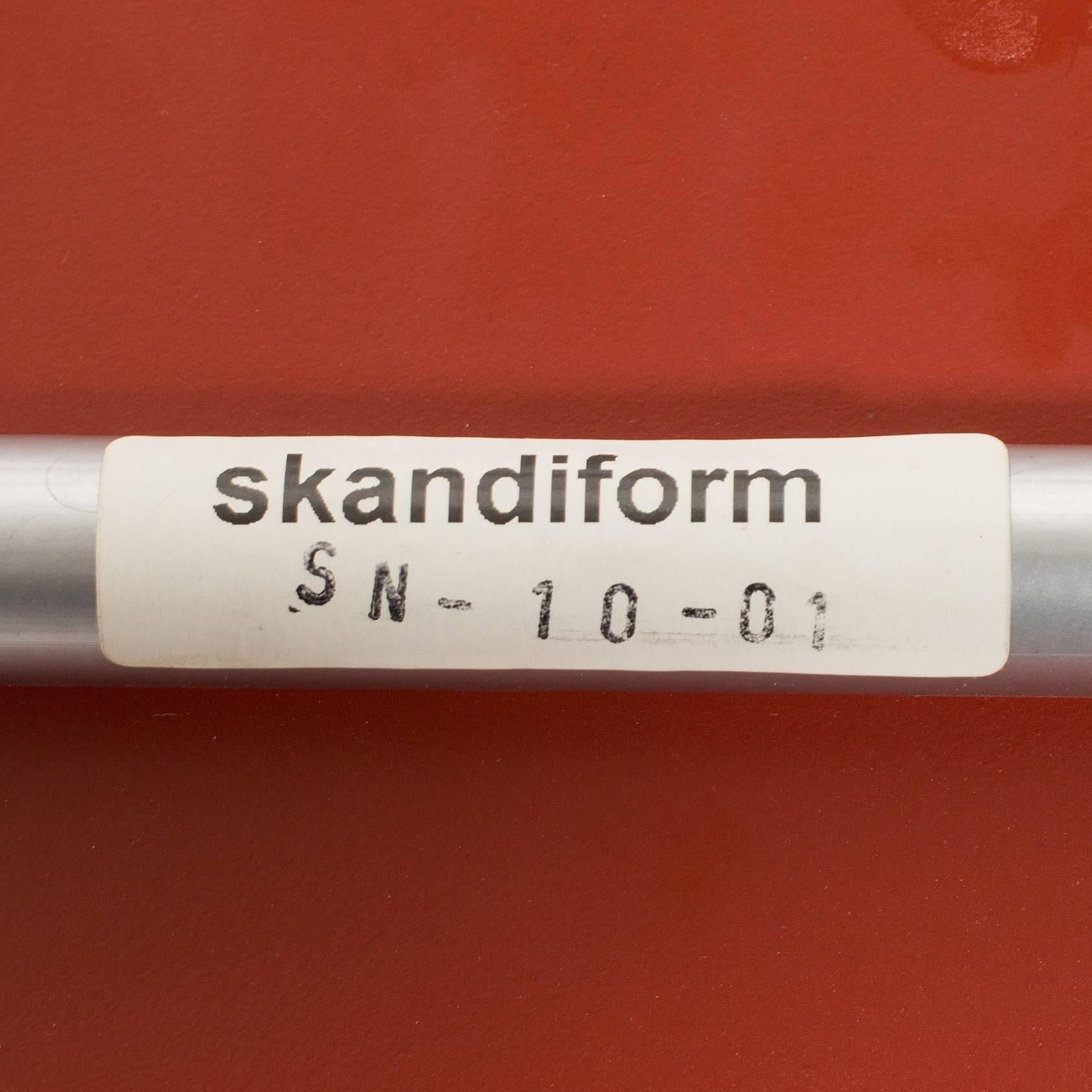 Lacquered Set of Six Scandinavian Modern Chairs by Jonas Lindvall for Skandiform