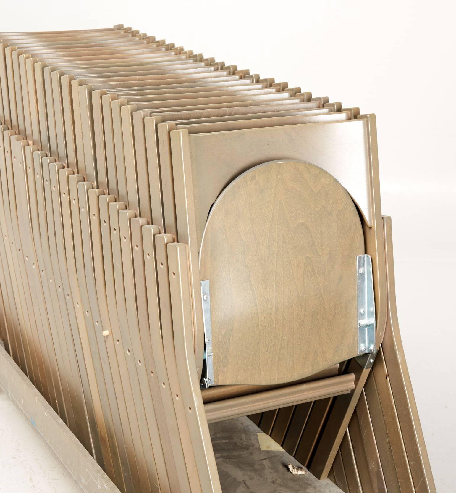 20th Century Set of 24 Scandinavian Postmodern Folding Chairs by Swedish Ake Axelsson