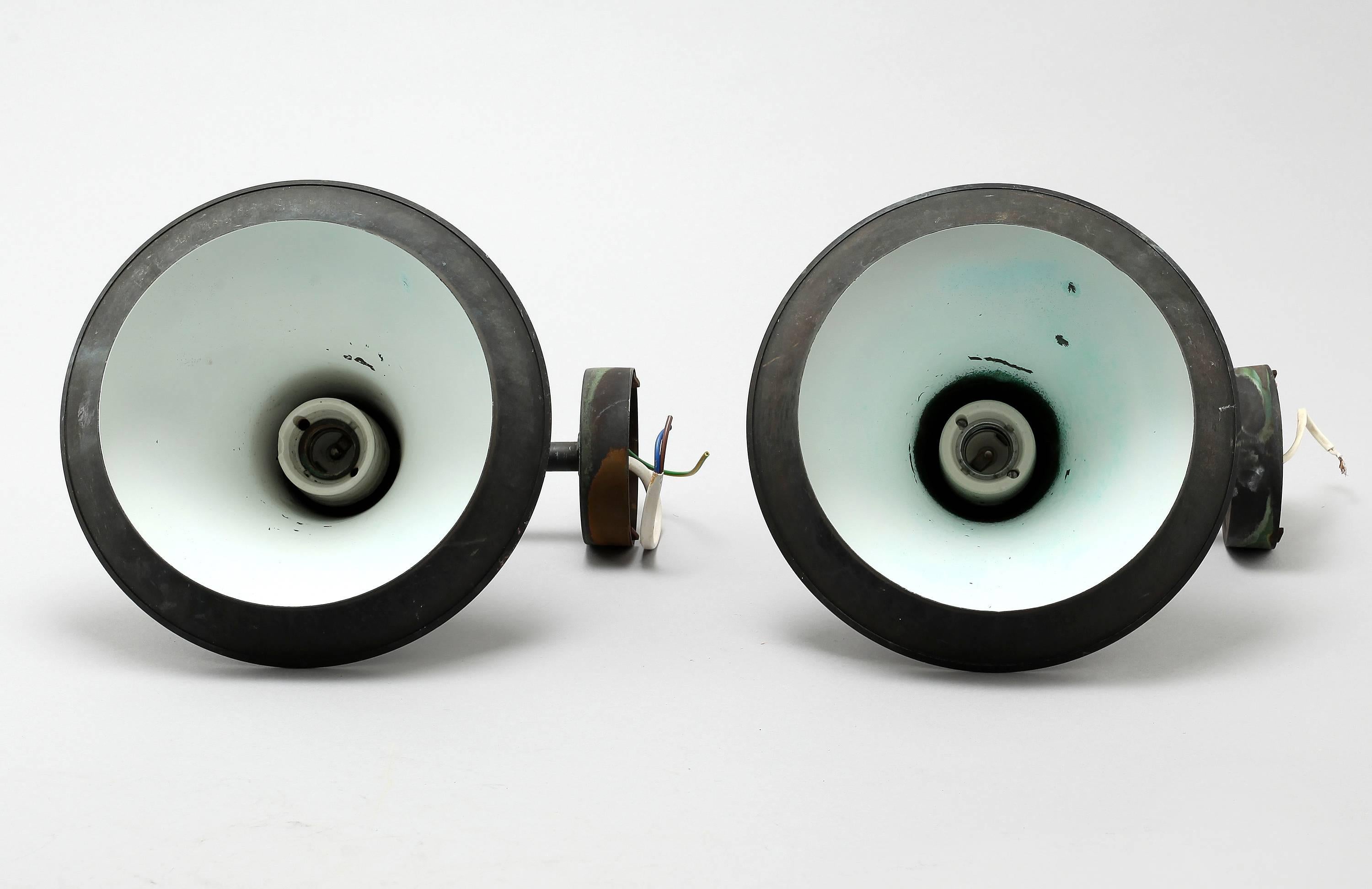 European Rare Hans-Agne Jakobsson Outdoor Wall Lamps in Copper