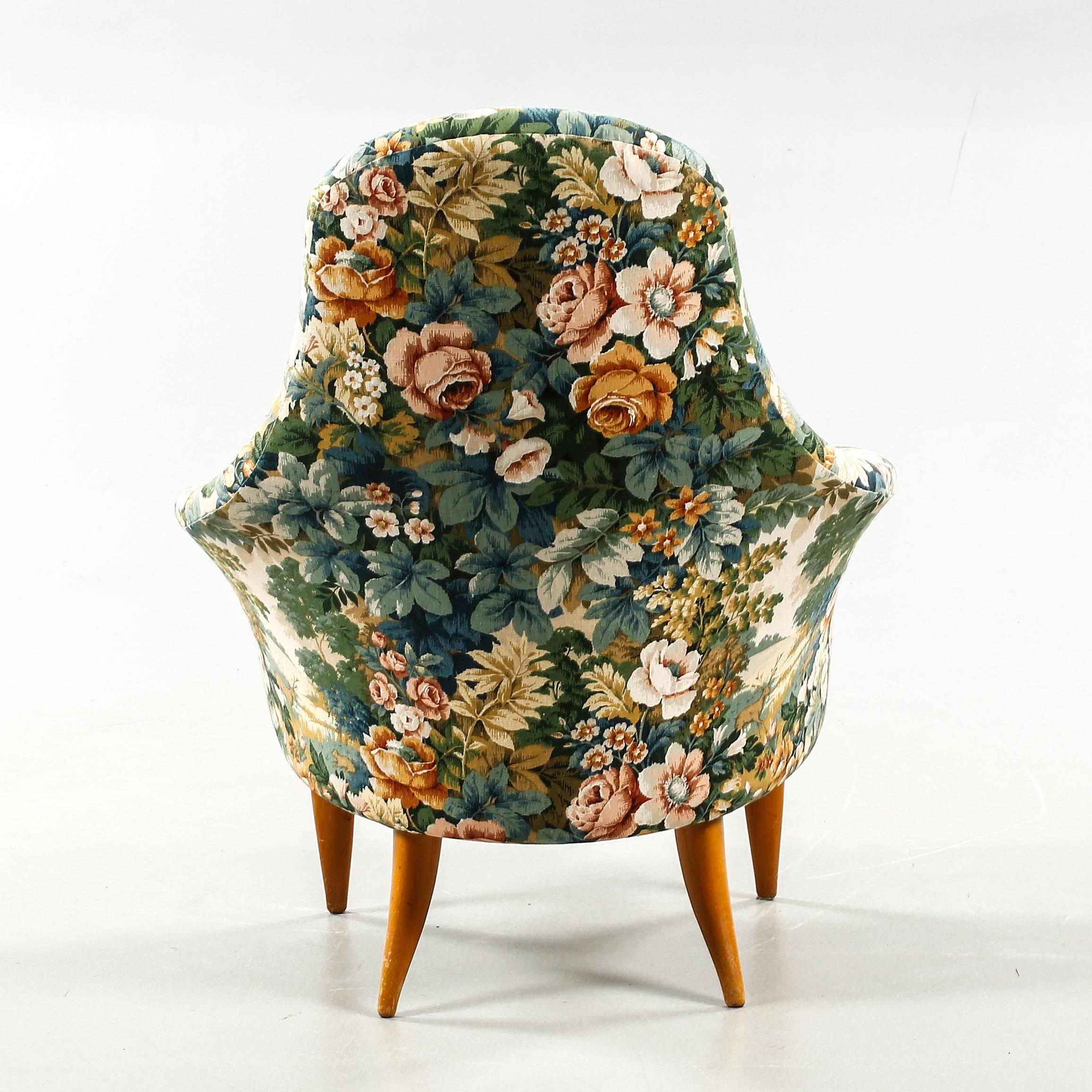 20th Century Kerstin Horlin-Holmquist 'Big Adam' Lounge Chair for Nordiska Kompaniet
