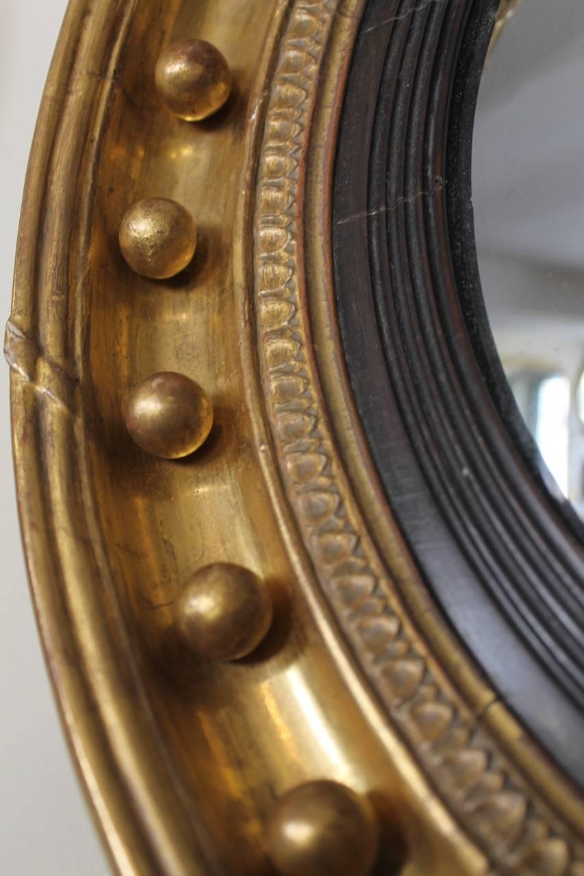 19th Century English Convex Mirror In Good Condition In Chudleigh, Devon