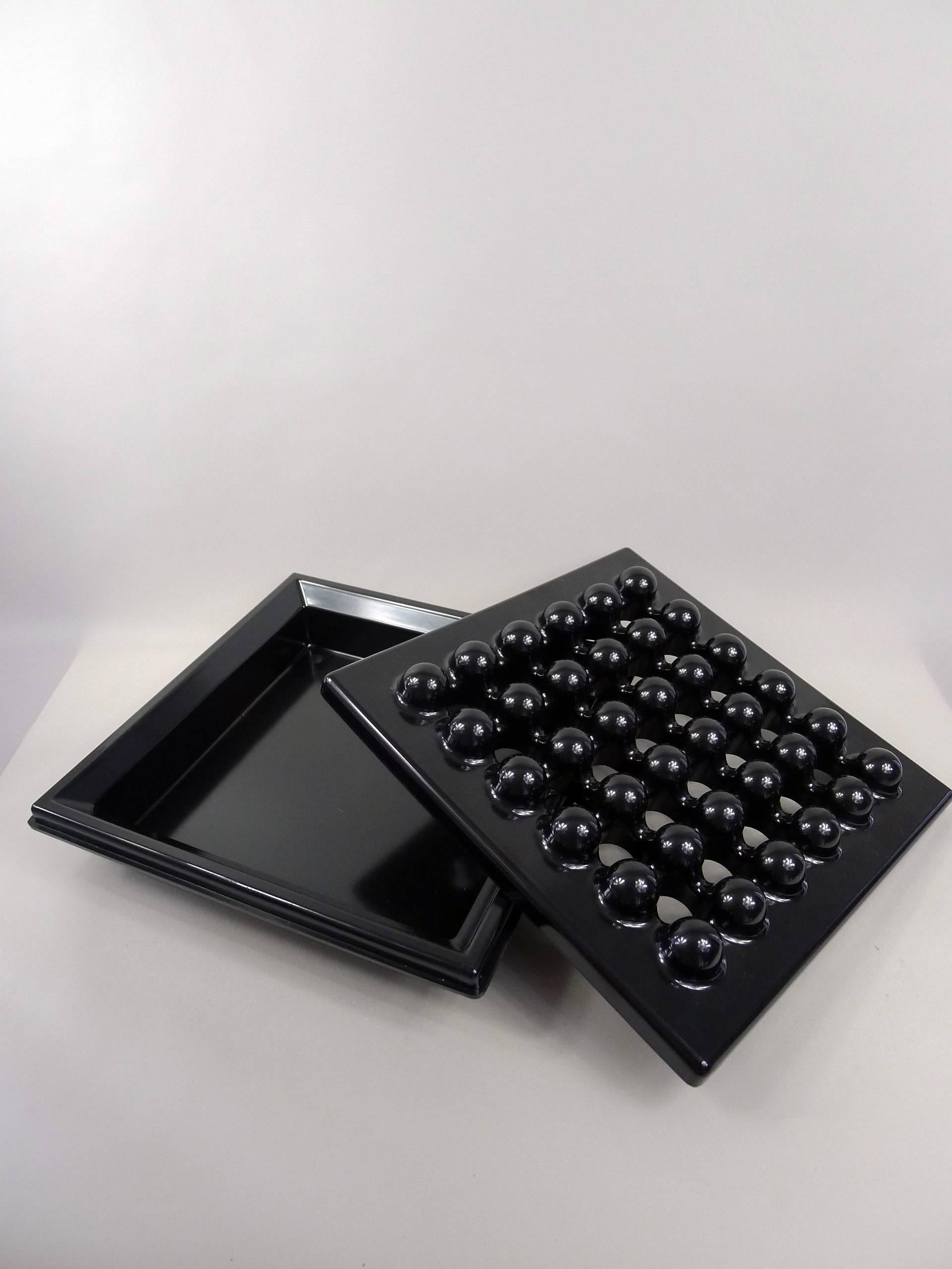 Post-Modern Ettore Sottsass Olivetti Synthesis Black Ashtray