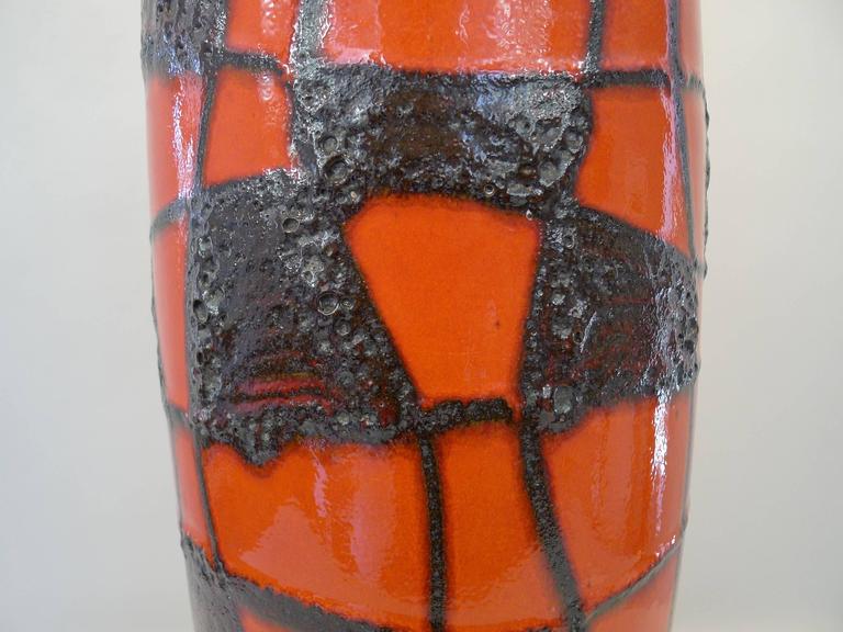 Orange Vase by Scheurich Keramik, Germany For Sale at 1stdibs