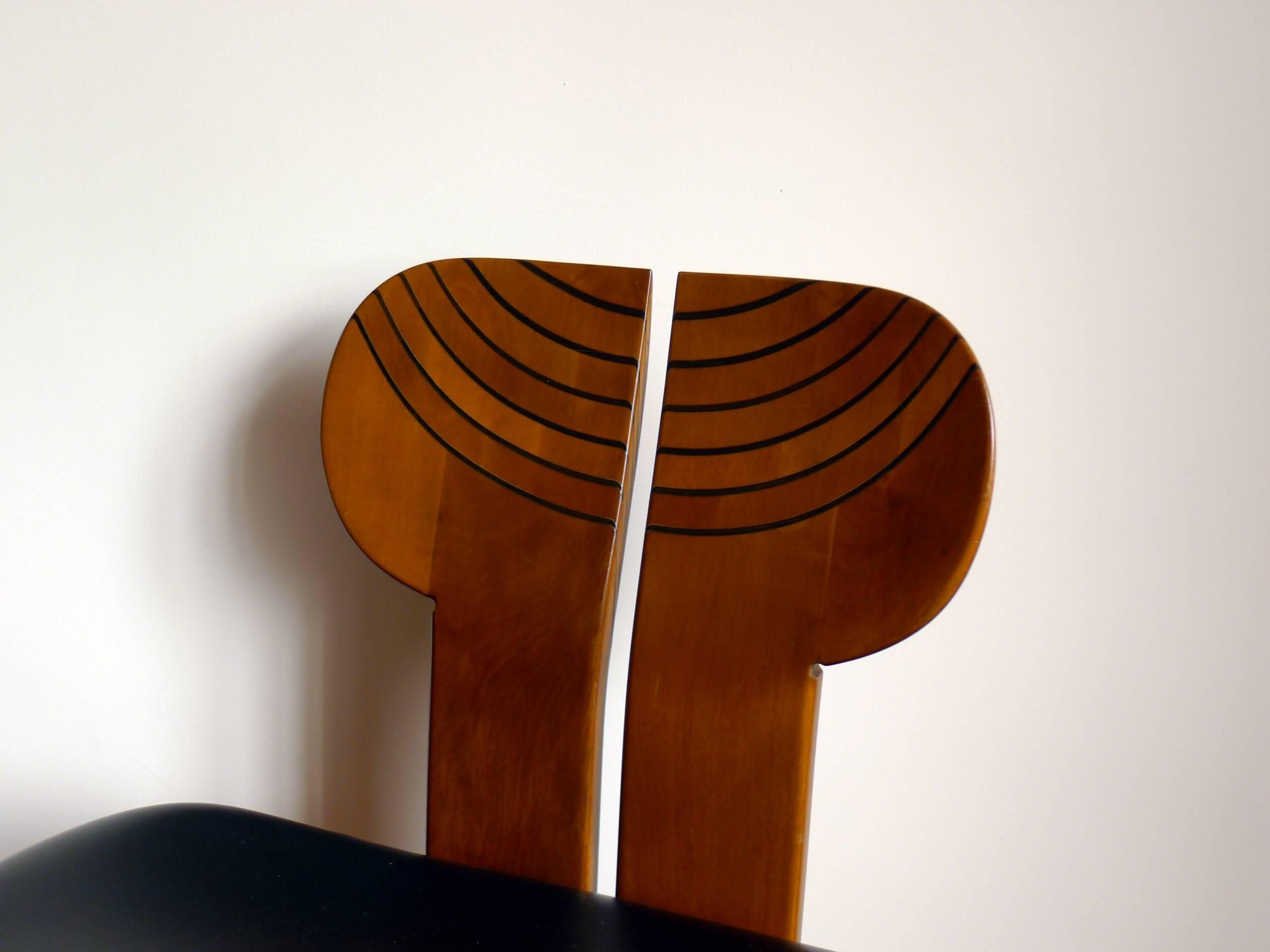 Mid-Century Modern Pair of Africa Chairs by Afra and Tobia Scarpa, Maxalto Artona Series
