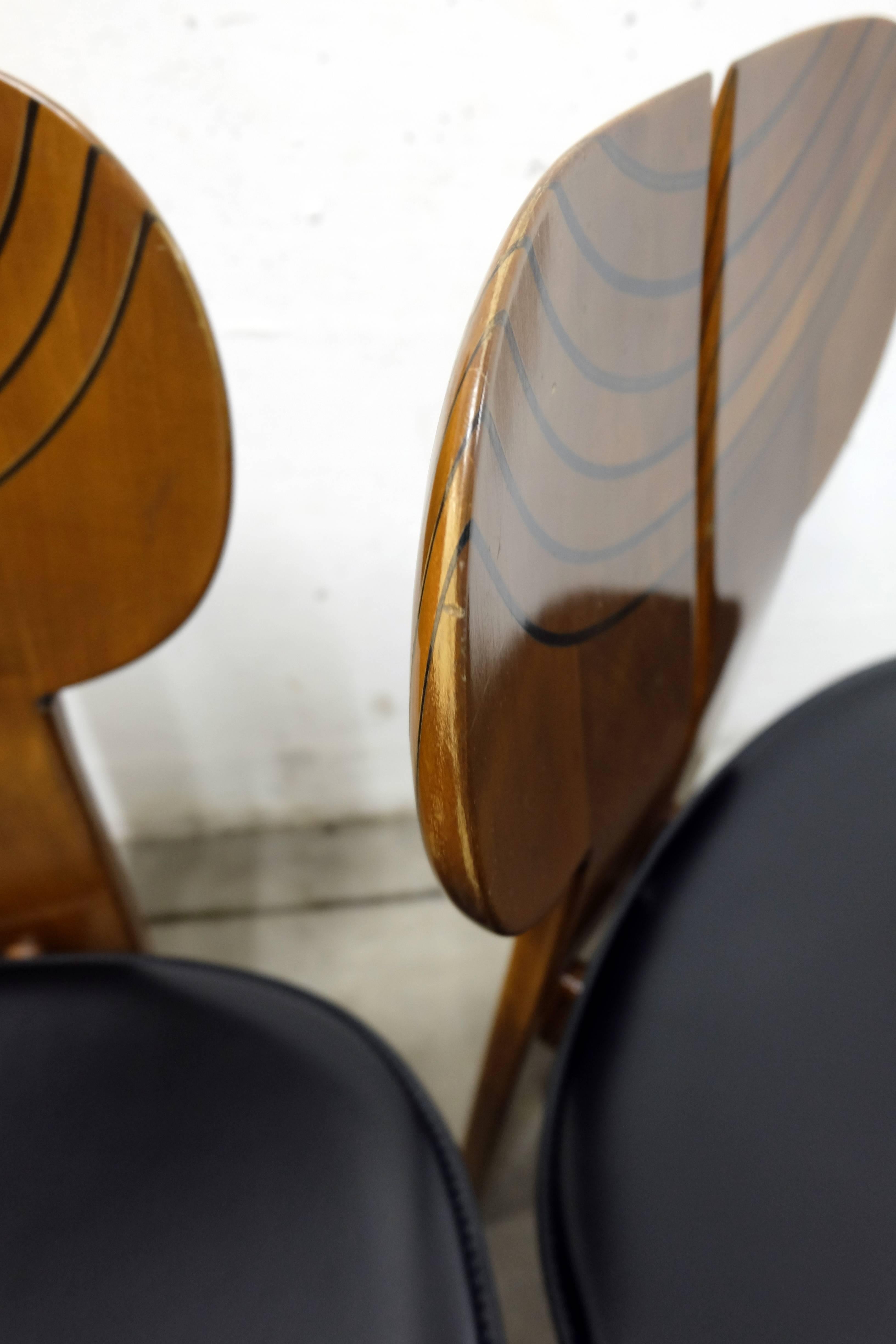 Walnut Pair of Africa Chairs by Afra and Tobia Scarpa, Maxalto Artona Series For Sale