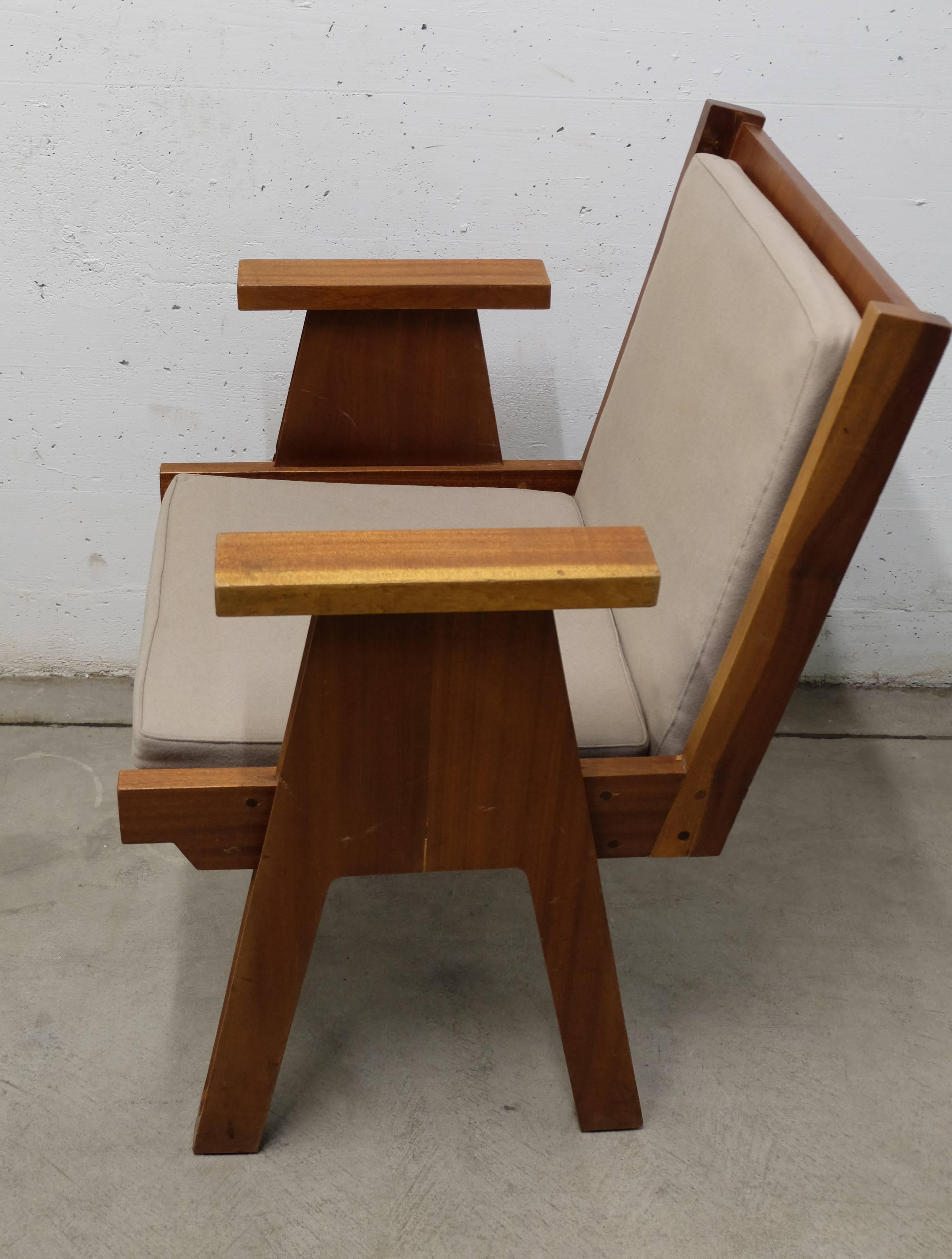 Italian Chair by Angelo Mangiarotti for Club 44 in La-Chaux-de-Fonds, Switzerland For Sale