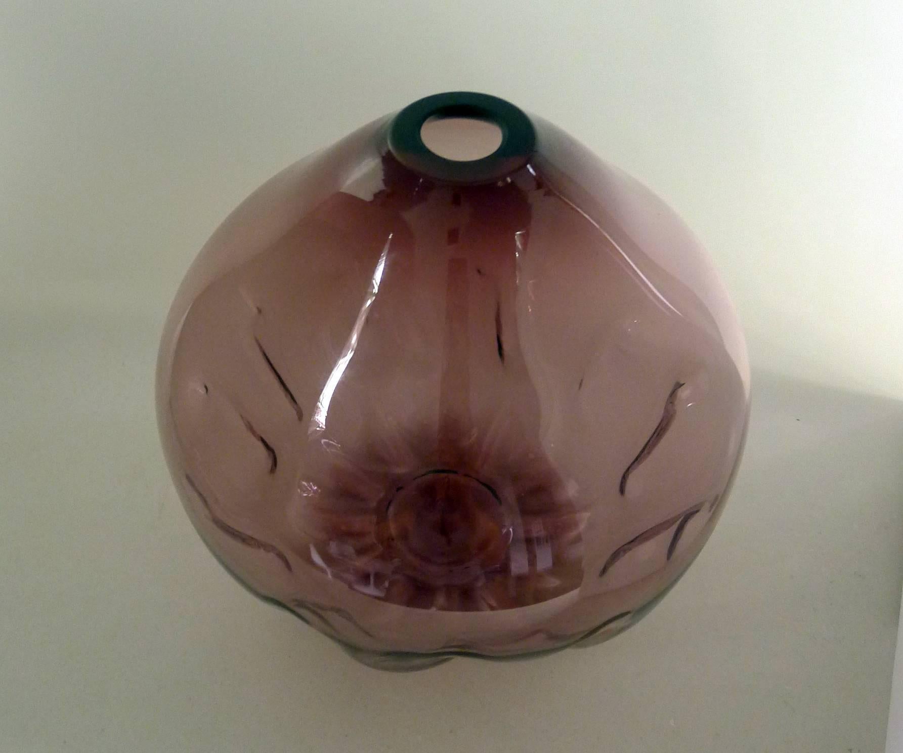 Post-Modern Cenedese Albarelli Murano Soliflor Vase by Christian Geissbuhler For Sale