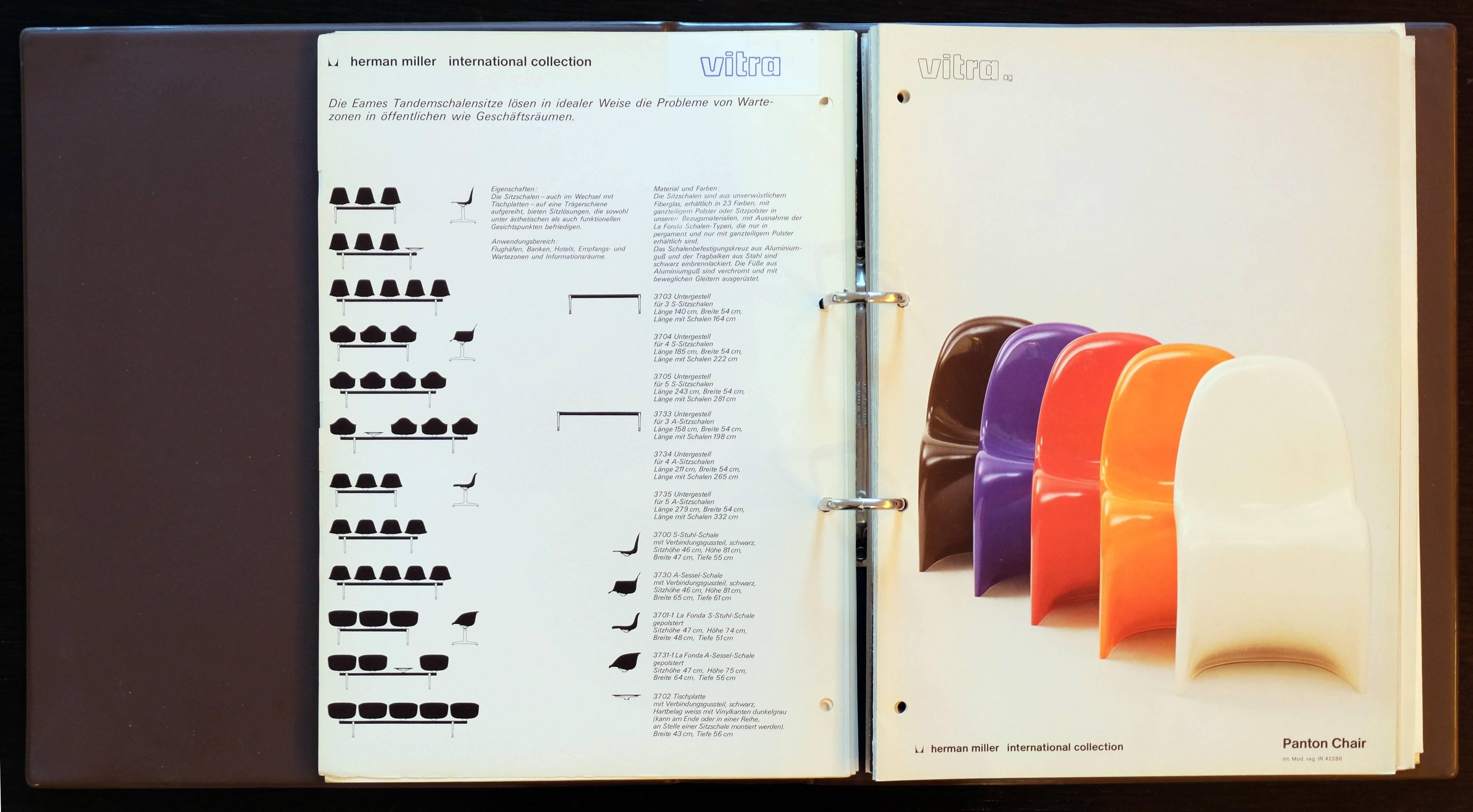 Mid-Century Modern Herman Miller International Collection and Vitra, 1978 Dealer's Catalogue