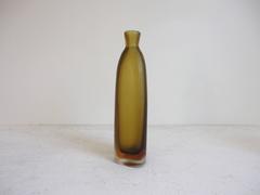 Mid-Century Paolo Venini Inciso Glass Bottle Vase, 1950s, Murano, Italy