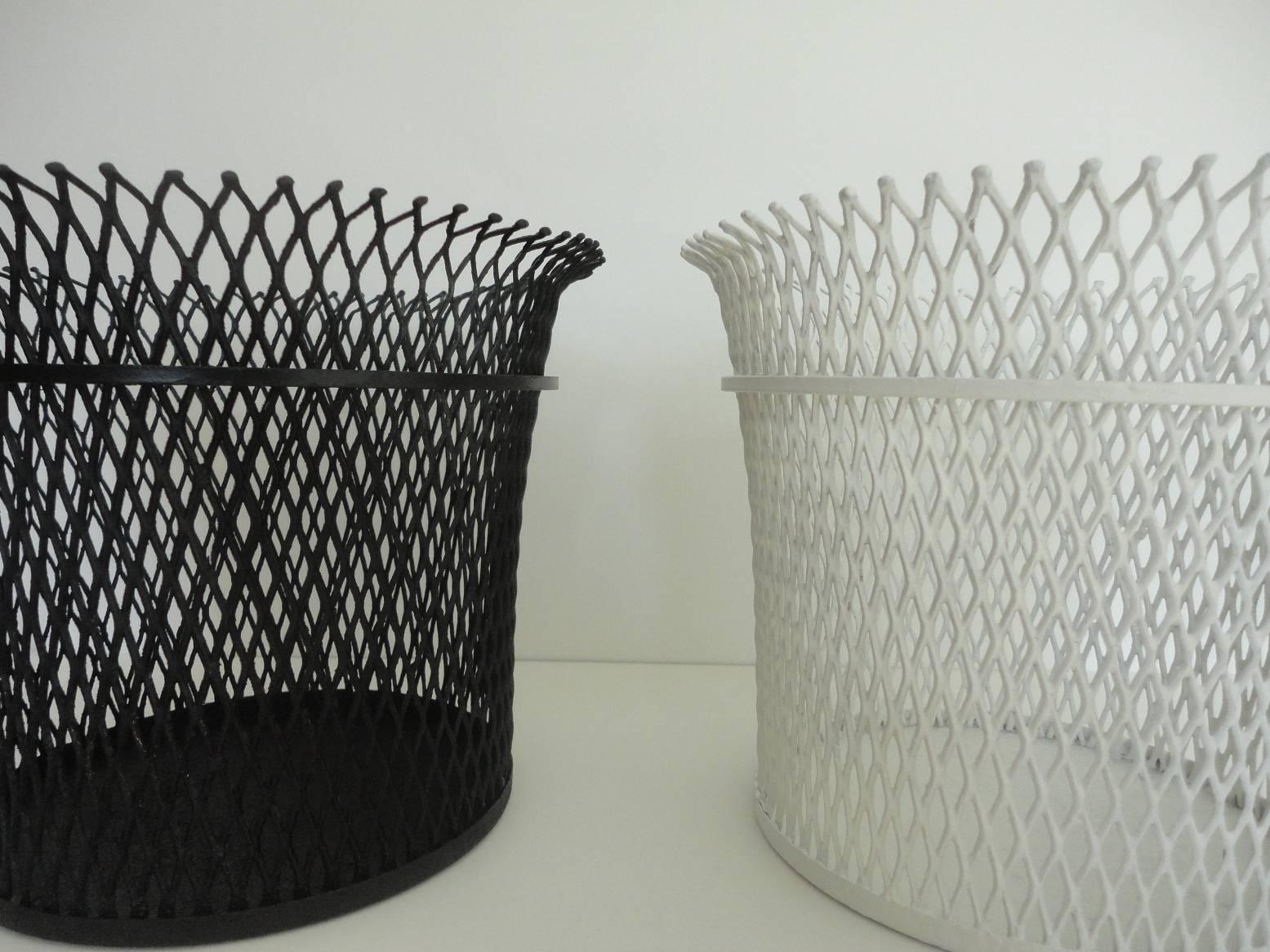 French Documented Wastepaper Basket by Mathieu Mategot, 1951