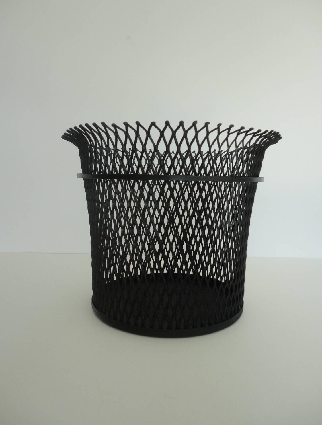 Documented Wastepaper Basket by Mathieu Mategot, 1951 In Good Condition In La Teste De Buch, FR