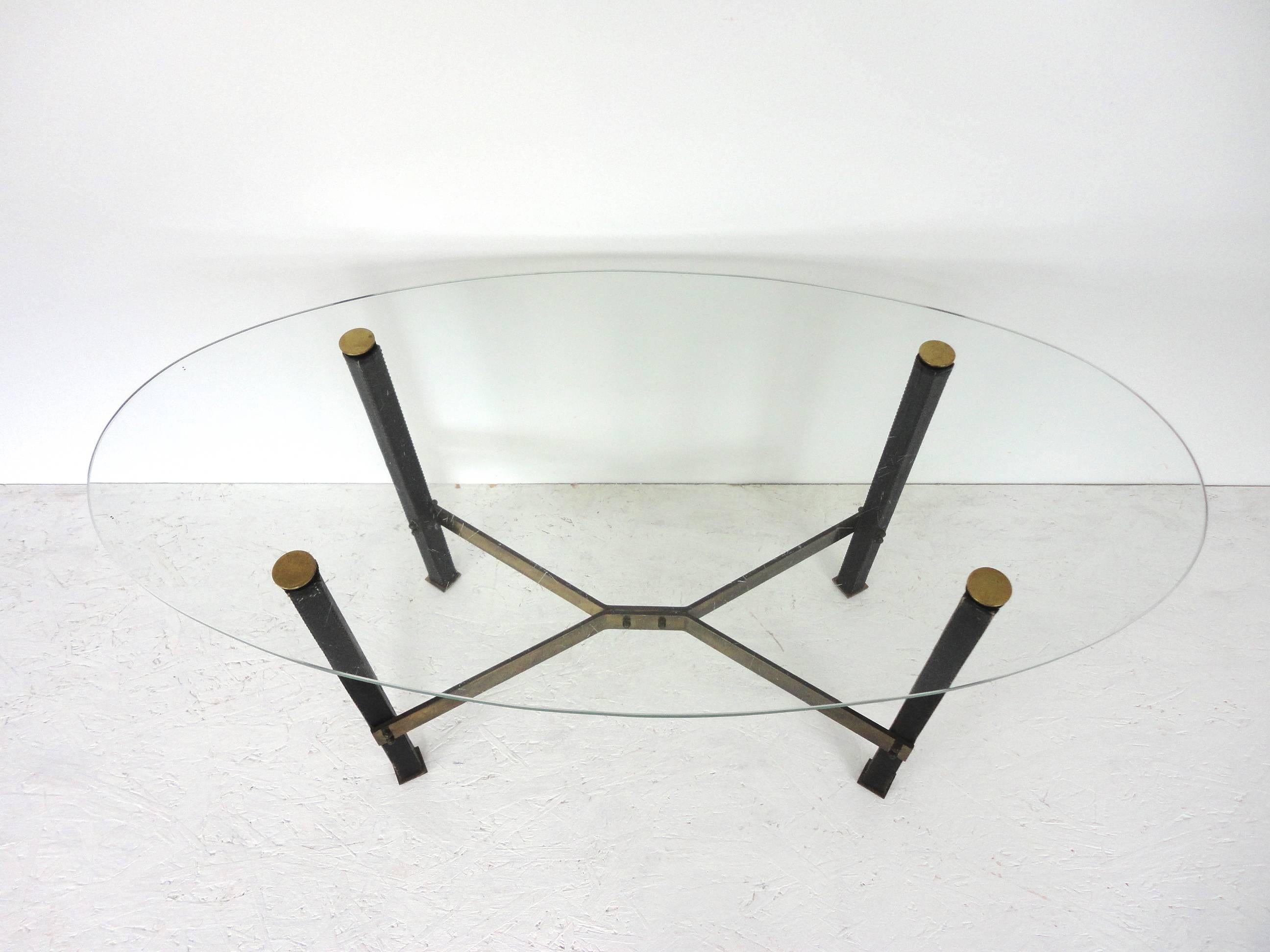 French Documented Mid-Century Canasta Coffee Table Mathieu Mategot, France, 1950s