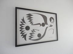 Gilbert Valentin Signed Framed Lithograph Print, Vallauris, 1977