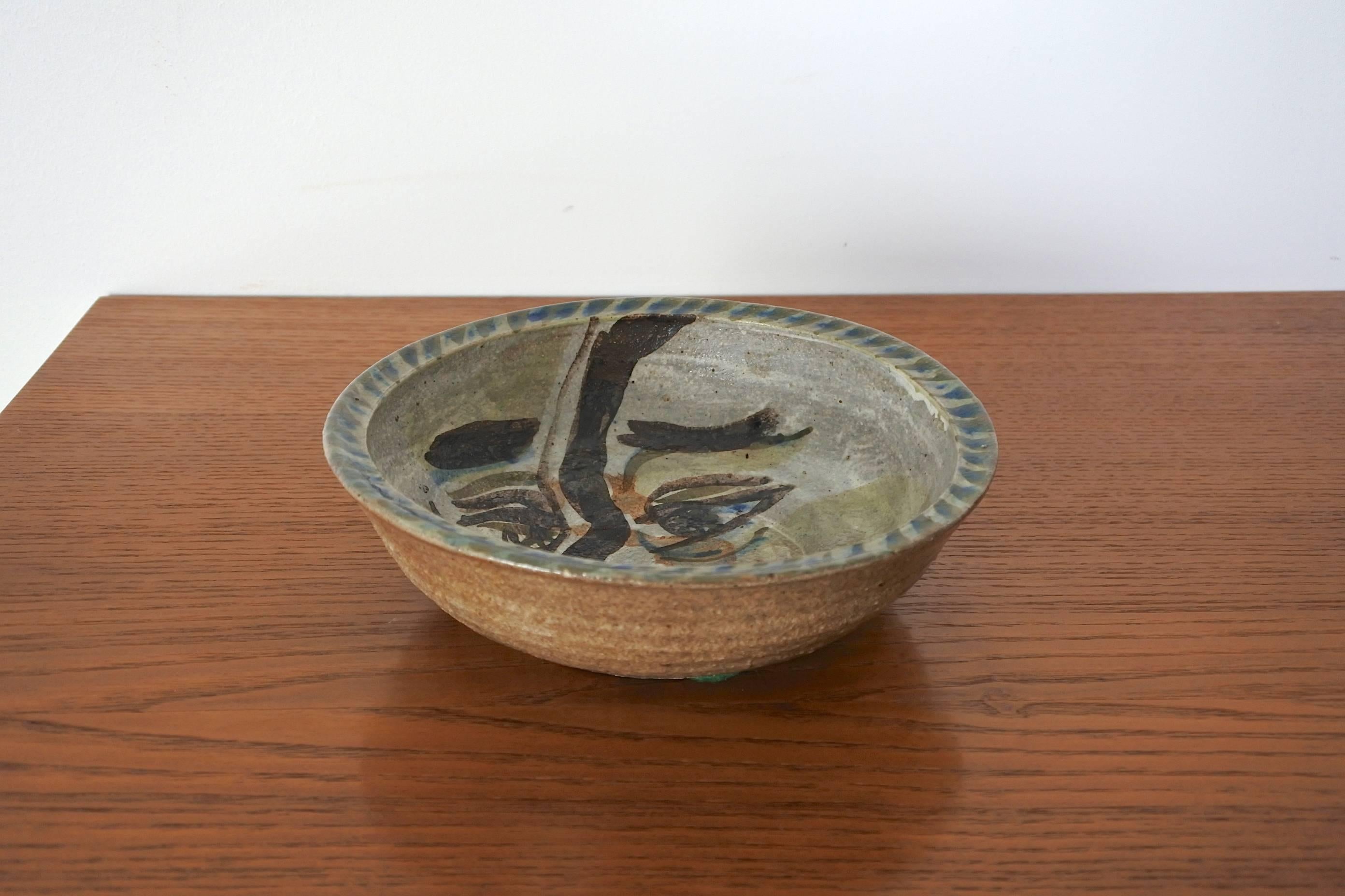 American Midcentury Decorative Ceramic Dish by Phillip H. Paradise, California, 1950s For Sale