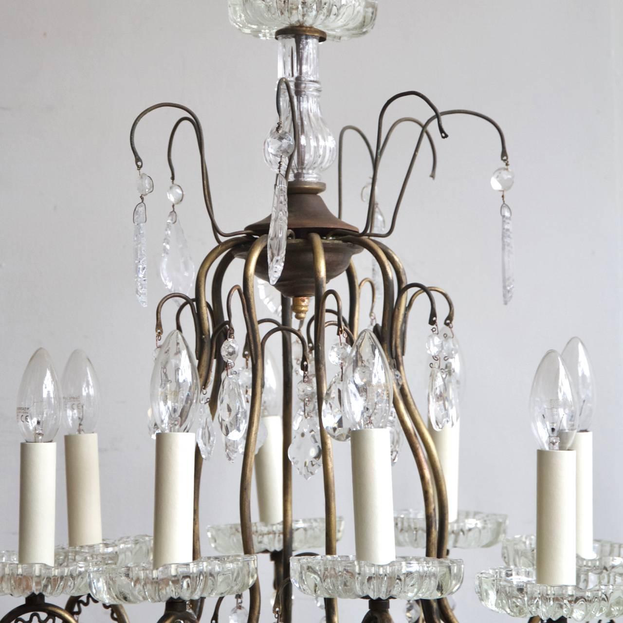 Early 1900s Italian Birdcage Chandelier In Good Condition In Stockport, GB
