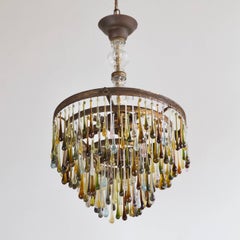 1920s Waterfall Chandelier with Contemporary Teardrops