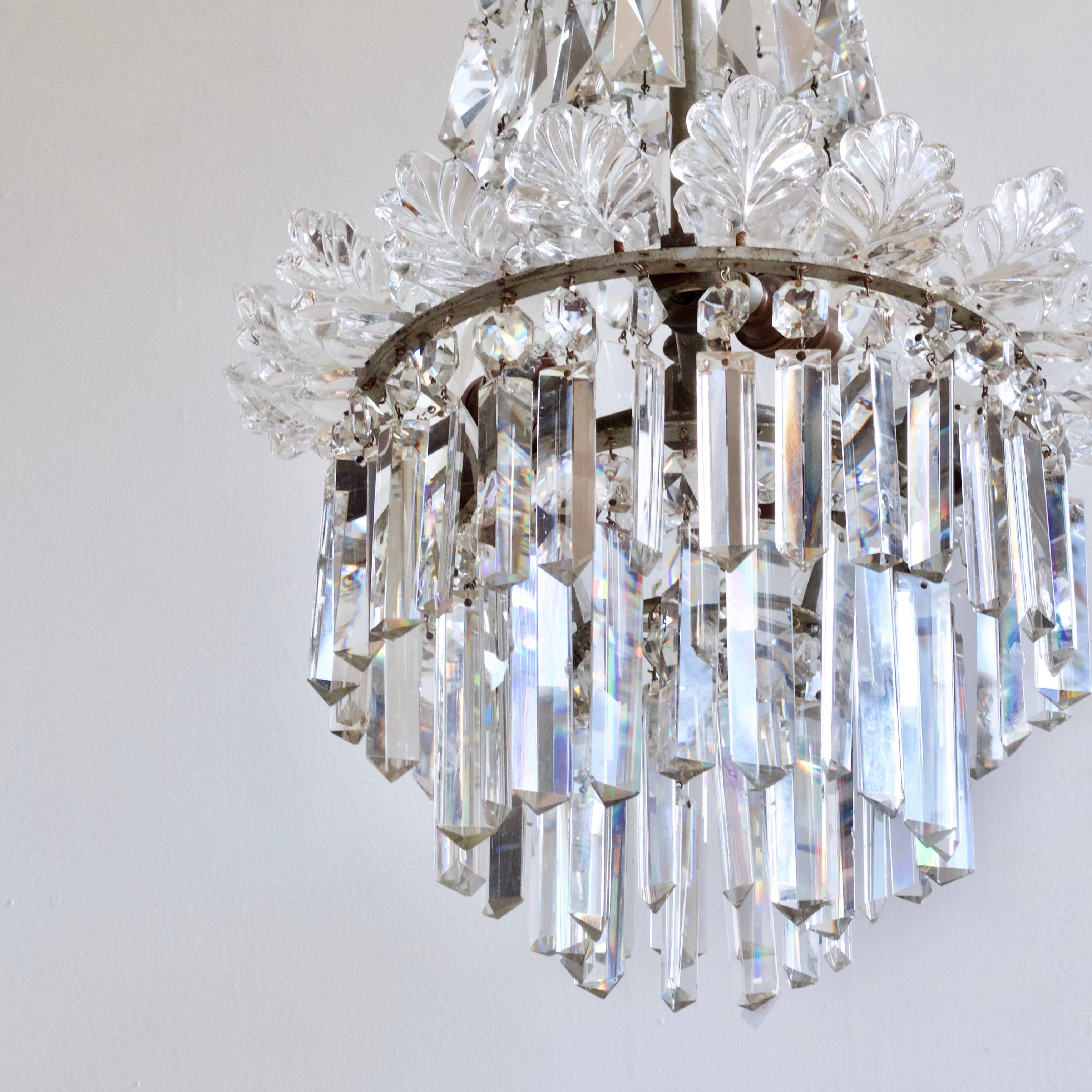 Early 20th Century Crystal Chandelier