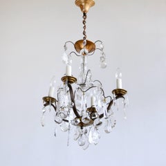 Early 20th Century Louis XIV Style Chandelier with Original Crystal