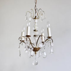 Early 20th Century Louis XIV Style Chandelier Dressed in Crystal Pear Drops