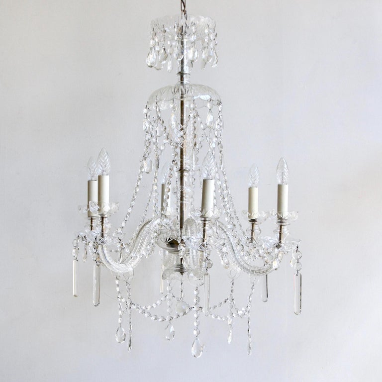 Large Bohemian Crystal Chandelier For At 1stdibs This Large Bohemian Crystal Chandelier Originates From Czechoslovakian Circa 1930s It S Elegant Swan Neck