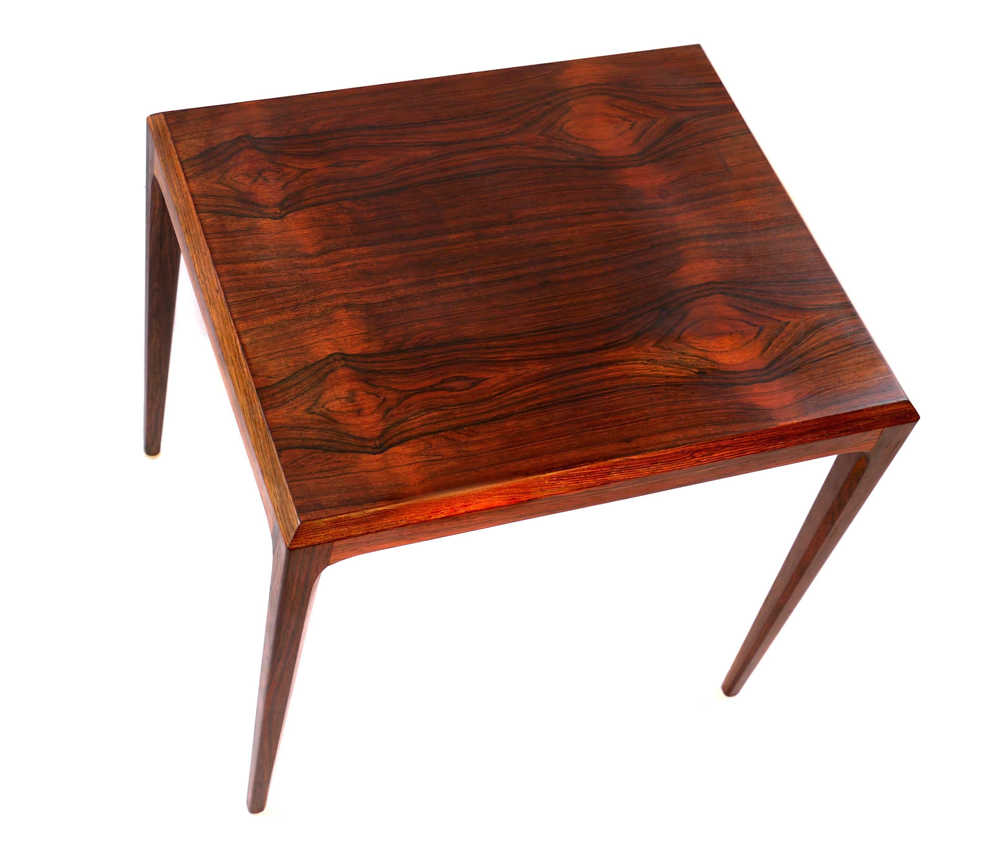 Mid-Century Rosewood Side Table by Johannes Andersen for CFC Silkeborg In Excellent Condition For Sale In Basel, CH