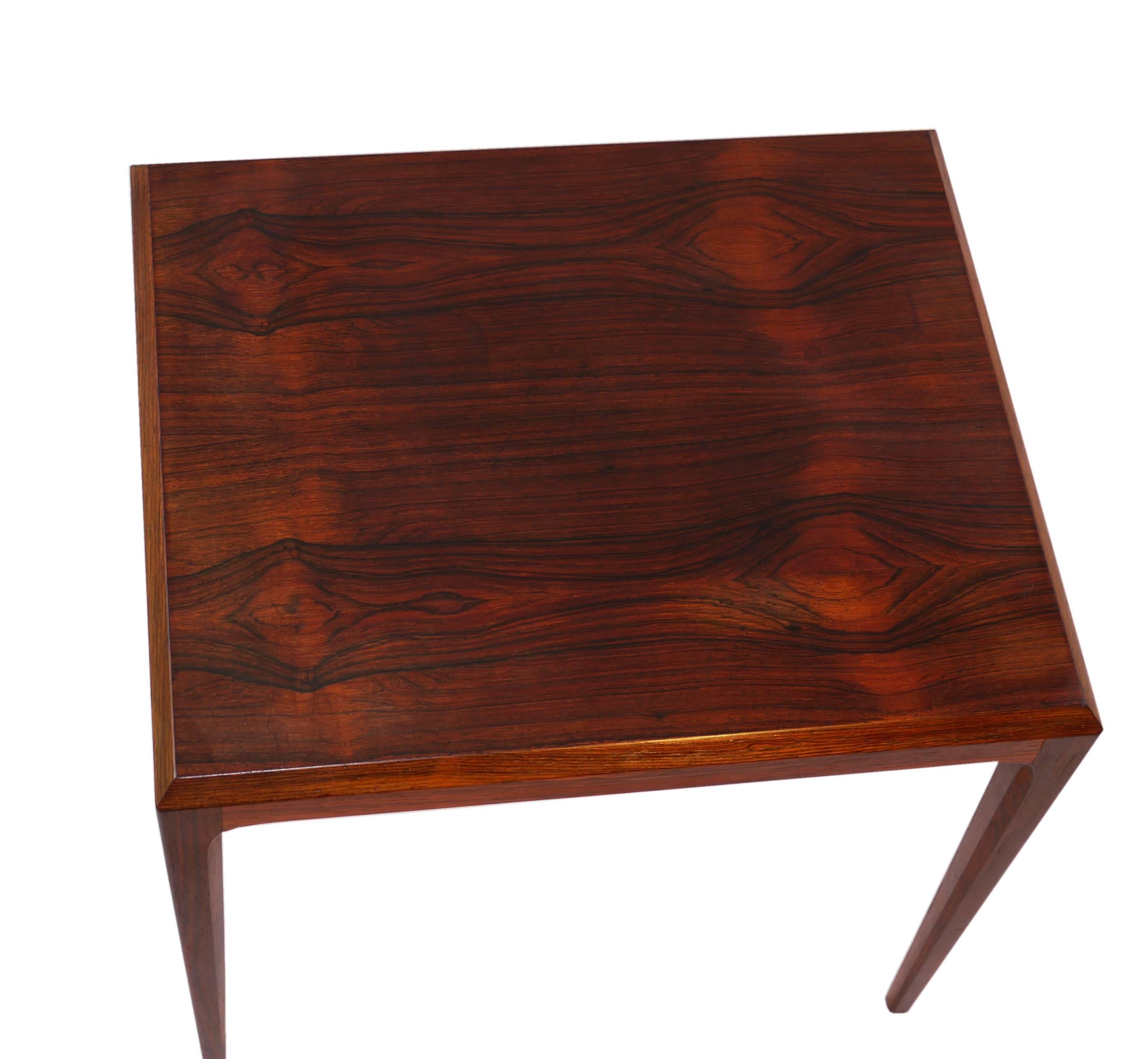 20th Century Mid-Century Rosewood Side Table by Johannes Andersen for CFC Silkeborg For Sale