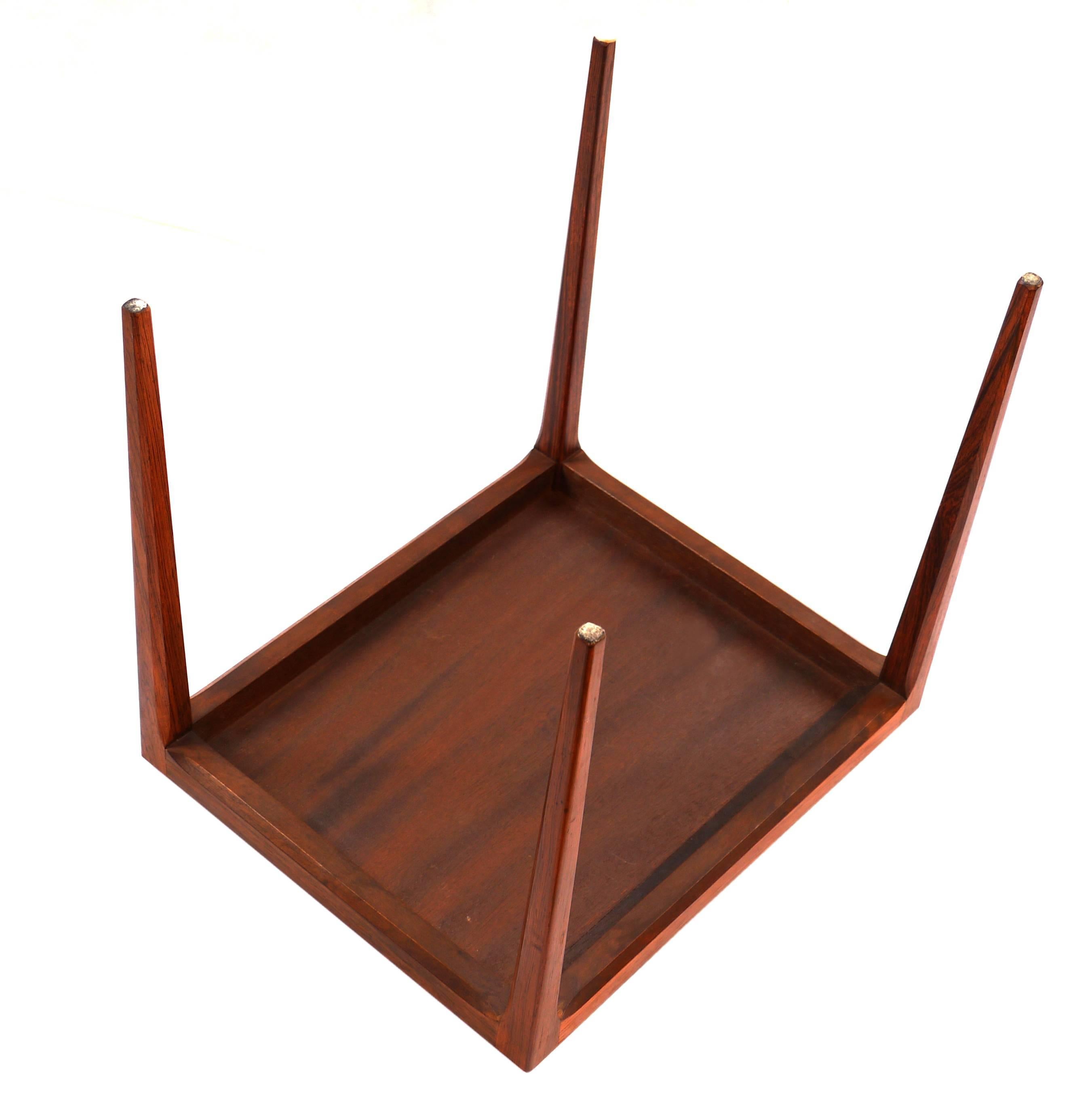 Mid-Century Rosewood Side Table by Johannes Andersen for CFC Silkeborg For Sale 1