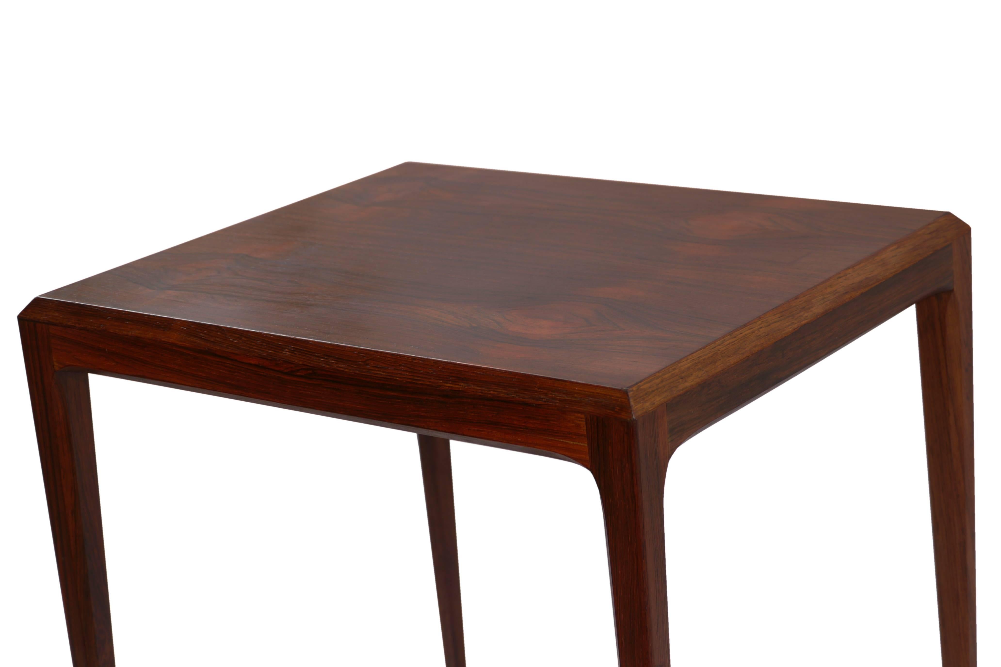 Mid-Century Rosewood Side Table by Johannes Andersen for CFC Silkeborg For Sale 2