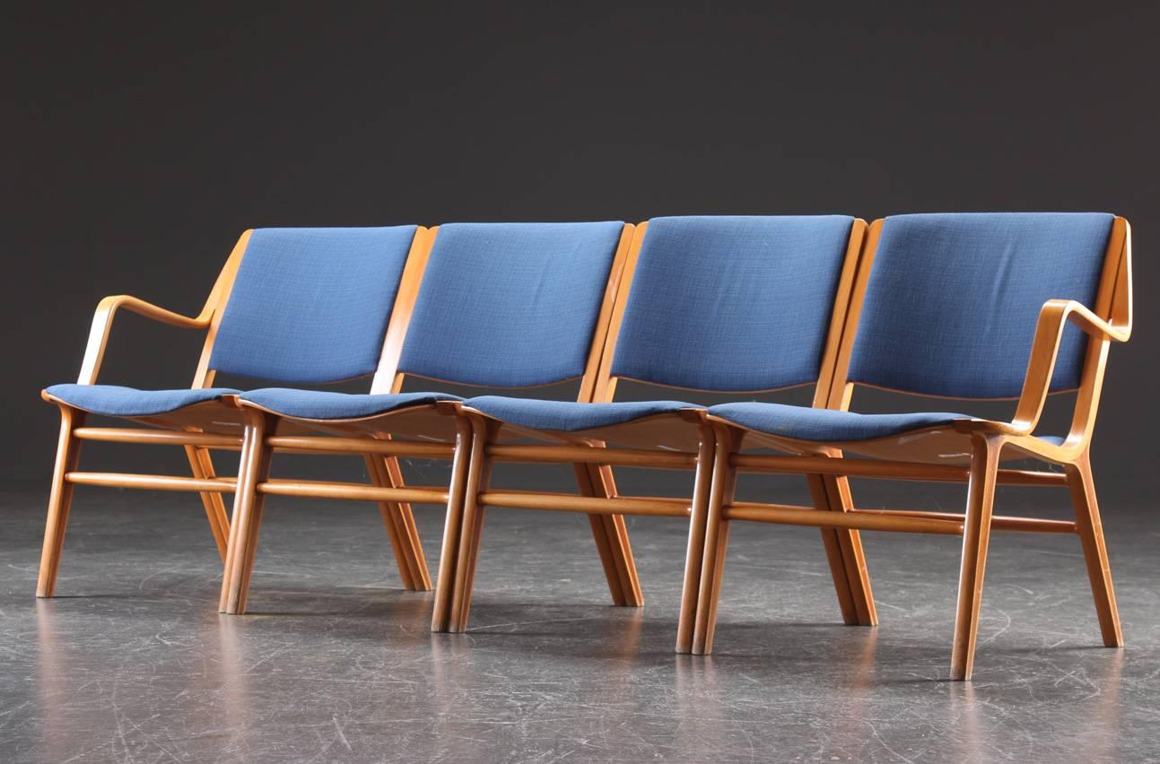 AX Lounge Set by Peter Hvidt & Orla Mølgaard-Nielsen for Fritz Hansen In Good Condition For Sale In Basel, CH