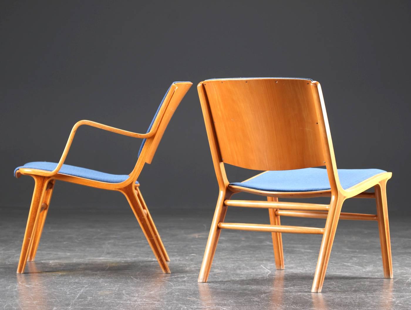 Upholstery AX Lounge Set by Peter Hvidt & Orla Mølgaard-Nielsen for Fritz Hansen For Sale