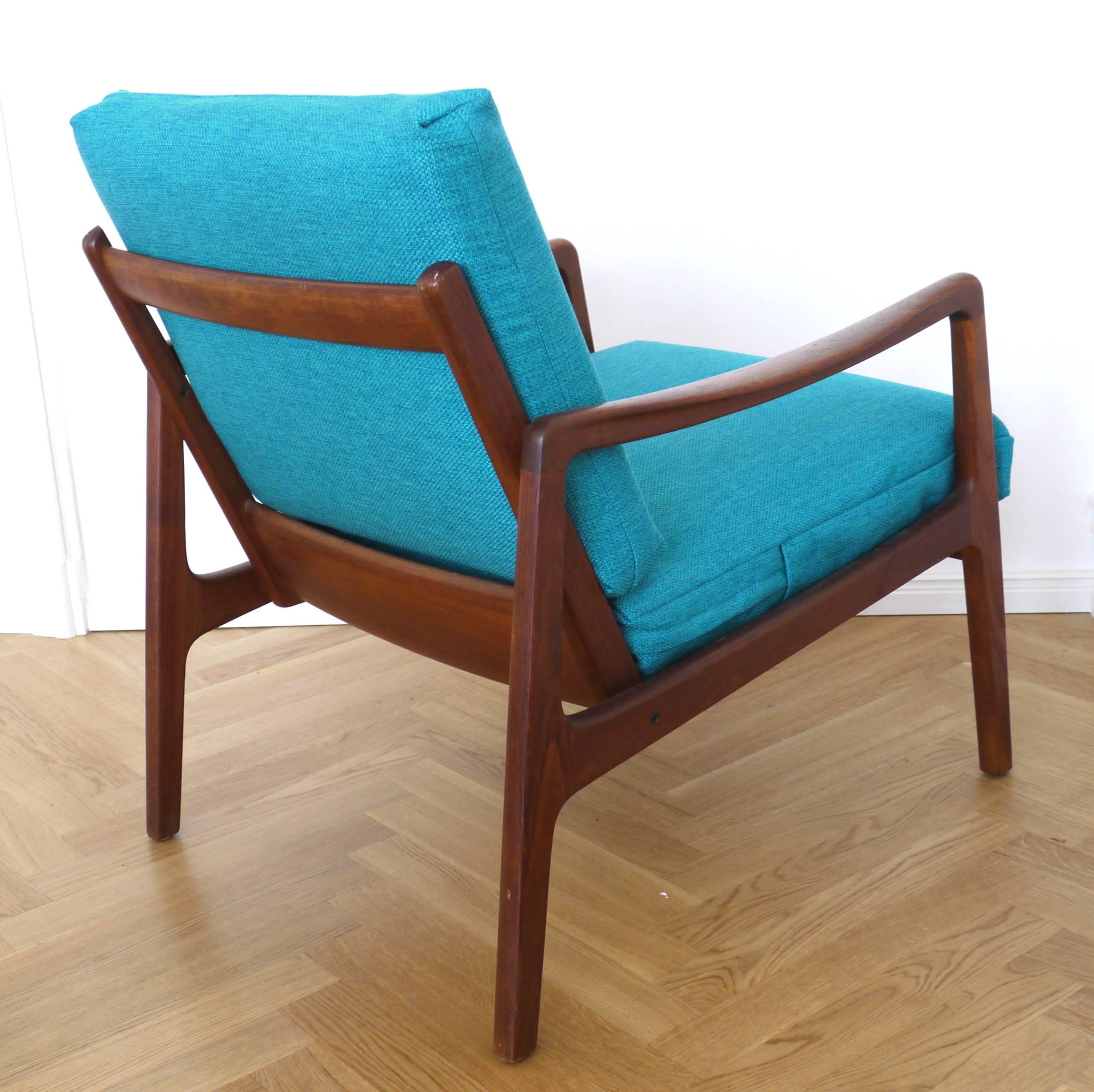 Scandinavian Modern Mid-Century FD109 Teak Easy Lounge Chair by Ole Wanscher for France & Søn, 1960s For Sale