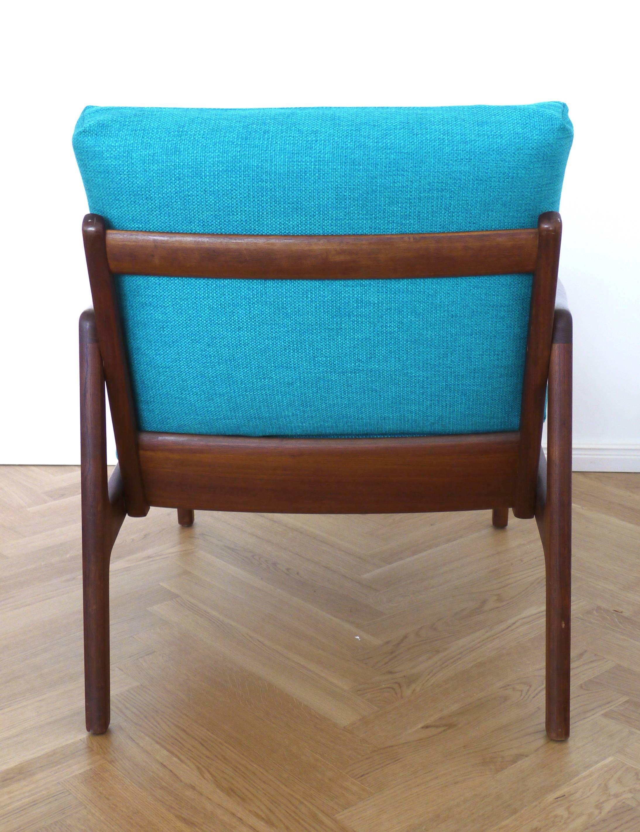 Danish Mid-Century FD109 Teak Easy Lounge Chair by Ole Wanscher for France & Søn, 1960s For Sale