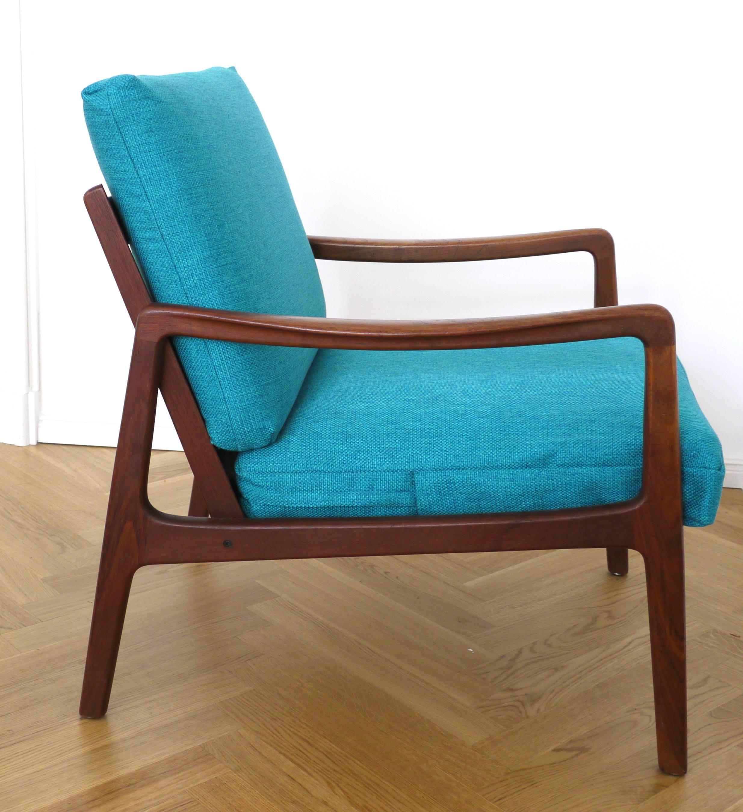 Mid-Century FD109 Teak Easy Lounge Chair by Ole Wanscher for France & Søn, 1960s In Excellent Condition For Sale In Basel, CH