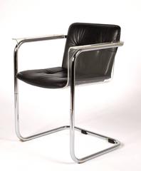 Modernist Plexiglass & Leather Cantilever Chair by Hans Könecke for Tecta, 1960s