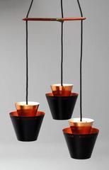 Danish Copper Pendant Light by Jo Hammerborg for Fog & Mørup from 1960s