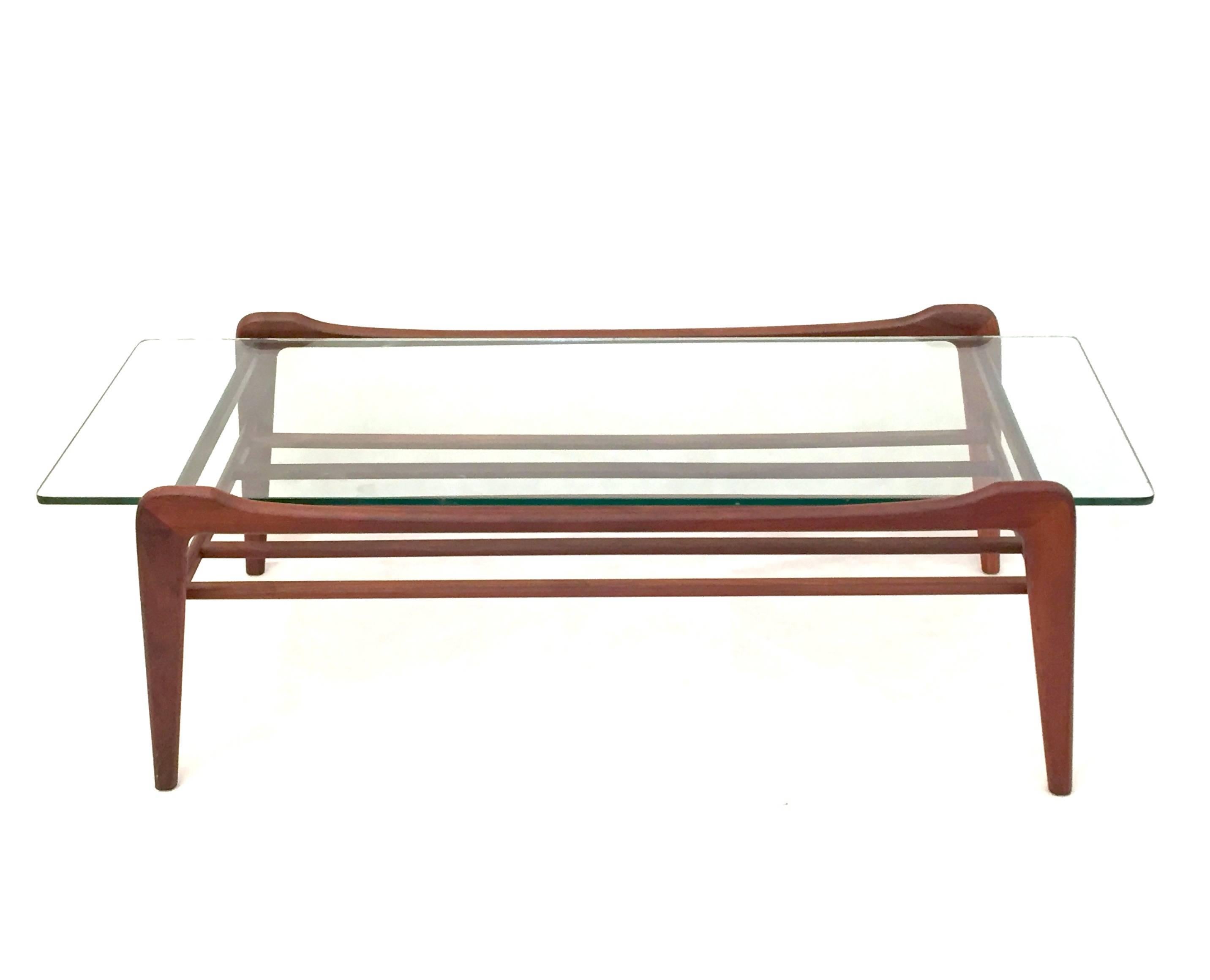 MidCentury Teak and Glass Coffee Table from GPlan, 1970s at 1stDibs