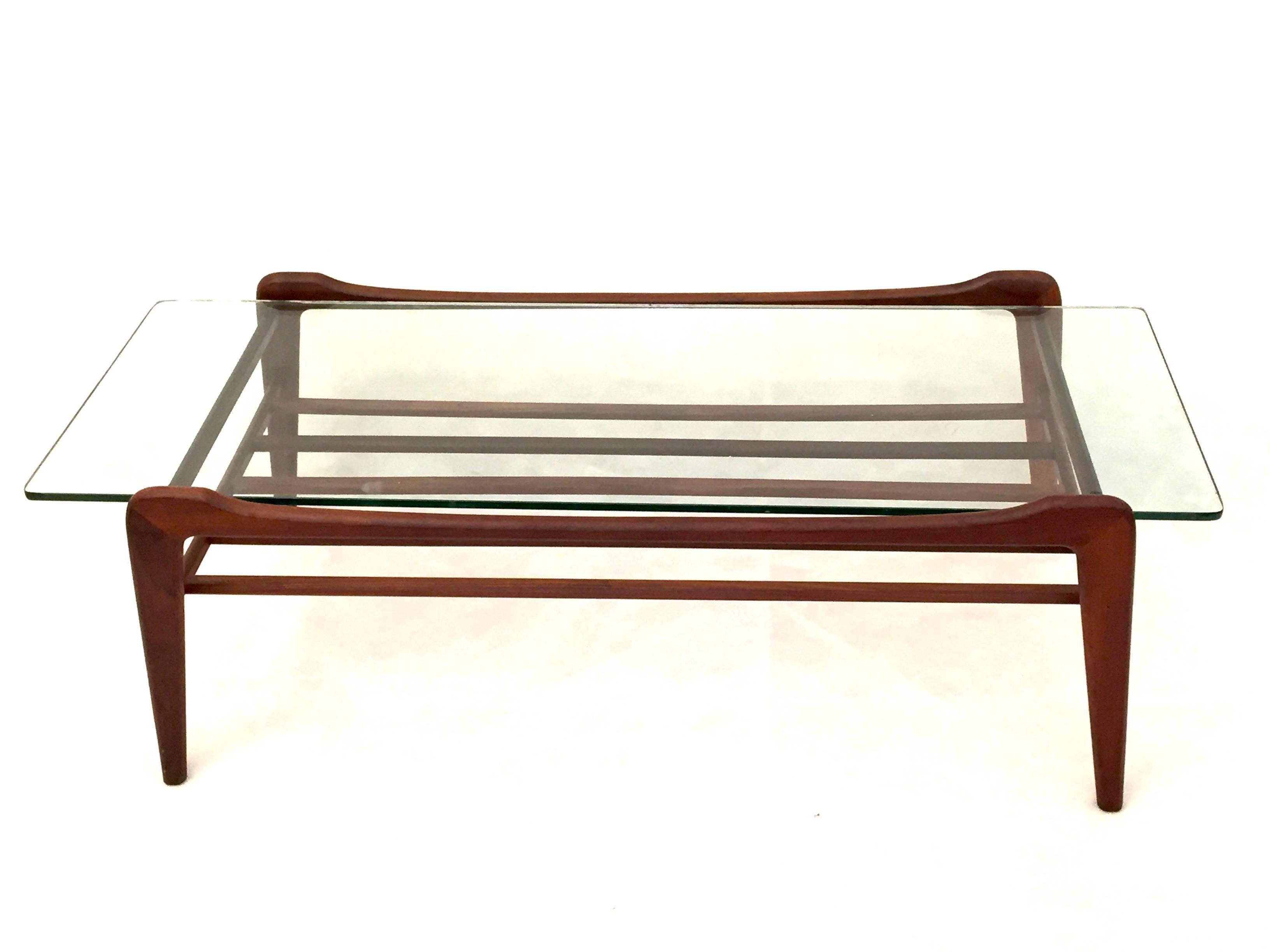 MidCentury Teak and Glass Coffee Table from GPlan, 1970s at 1stDibs
