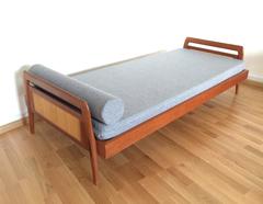 Mid-Century Danish Teak Daybed with new upholstery, 1960s