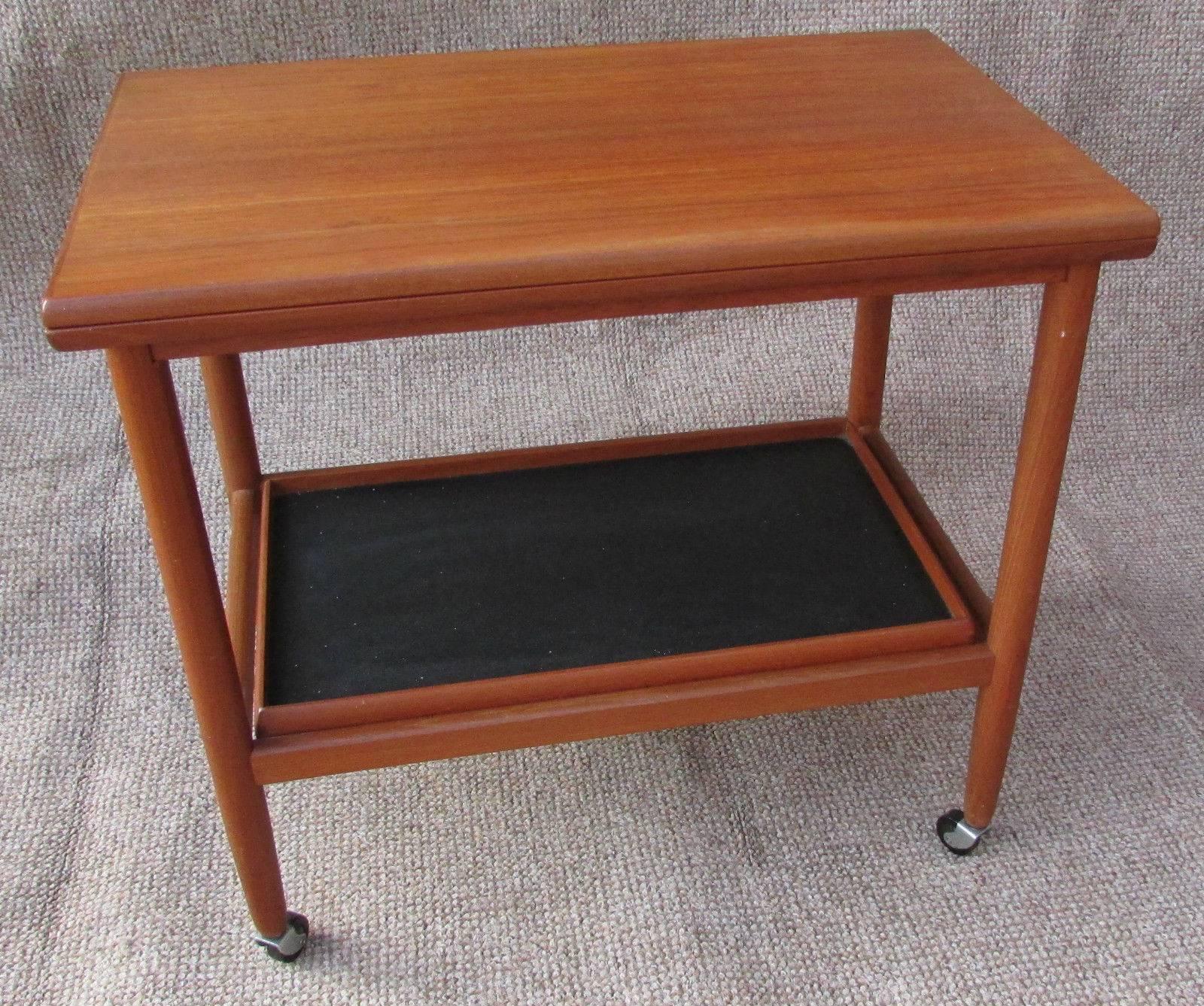 Mid-20th Century Mid-Century Teak Danish Extending Drinks Trolley Folding Table by Arrebo, 1960s For Sale